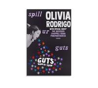 Lcaltcp Olivia Poster mural décoratif sur toile pour chambre à coucher Motif Rodrigo Guts Tour du monde 30 x 45 cm