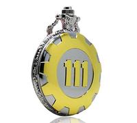 LcaRy Montre de Poche pour HommeMontre de Poche pour Homme Golden Fallout 4 Vault 111 Steampunk Montre de Poche à Quartz Cadeaux pour Hommes