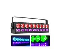 Beamz LCB99 Barre LED RGBW & UV 18 LEDs - Modes DMX 8 Canaux, Autonome et Maître/Esclave, Effet Strobe, Affichage LED, Étrier de Montage, Idéale comme Jeu de Lumière pour Animer vos Soirées