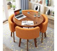 LCBDYLR Ensemble Table à Manger 4 Personnes avec Chaises en Similicuir - Meuble de Cuisine Compact pour Petit Espace et Appartement A15 31.5inch/80cm