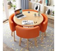 LCBDYLR Ensemble Table à Manger 4 Personnes avec Chaises en Similicuir - Meuble de Cuisine Compact pour Petit Espace et Appartement A16 31.5inch/80cm