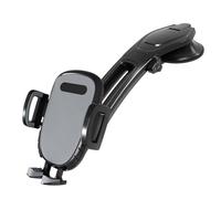 LCBKYDVM Universal Car Phone Mount with Suction Cup, 360-Degree Rotation, One-Button Release Clamp, Downward Bending Design for Windshield and Dashboard Holder