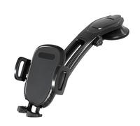 LCBKYDVM Universal Car Phone Mount with Suction Cup, 360-Degree Rotation, One-Button Release Clamp, Downward Bending Design for Windshield and Dashboard Holder