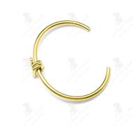 LCC® Bracelet ouvert à nœuds torsadés en titane plaqué or 18K bijoux de personnalité exagérée en forme de tempérament féminin