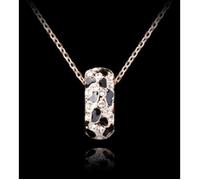 LCC® Collier anneau femme or fantaisie rayures Léopard diamants cristaux plaque dore Motif Leopard-Plaqué Or-Cristal