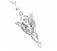 LCC® Collier femme/filles Argent zircon strass le Seigneur des Anneaux Hobbit Arwen la reine des elfes fleur lotus Déesse fantaisie