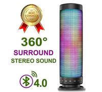 LCC® Enceinte Bluetooth 4.0 Haut-parleur portable Sans Fil avec Batterie Rechargeable et jeux de Lumière LED Personnalisables
