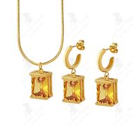 LCC® Lampe à huile pendentif en acier au titane mélangé à du cuivre collier simple boucles d'oreilles pendentifs de banlieue