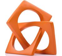 LCCCK Sculpture géométrique Moderne en Forme de nœud Orange, décoration de Table Jax, décoration de Table géométrique et Figurines, pour décoration d'intérieur, Cube décoratif