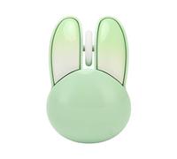 LCCEERD PC Souris Sans Fil Forme de Lapin Ergonomique Souris avec 2,4 Ghz Récepteur USB pour Window 7 8 10 11, Portable Souris Sans Fil pour Bureau Maison Voyage Réunions de Travail (Vert)