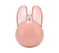 LCCEERD PC Souris Sans Fil Forme de Lapin Ergonomique Souris avec 2,4 Ghz Récepteur USB pour Window 7 8 10 11, Portable Souris Sans Fil pour Bureau Maison Voyage Réunions de Travail (Rose)