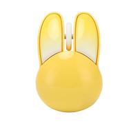 LCCEERD PC Souris Sans Fil Forme de Lapin Ergonomique Souris avec 2,4 Ghz Récepteur USB pour Window 7 8 10 11, Portable Souris Sans Fil pour Bureau Maison Voyage Réunions de Travail (Jaune)