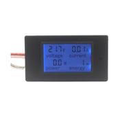 LCD 4IN1 display Voltage current active power meter blue backlight panel voltmeter ammeter kwh 0-20A 80-260V 50/60HZ AUOQKQUT
