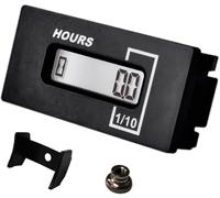 LCD Digital Hourly Meter,Volt AC 85V to 250V,DC 60V to 150V,Hour Meter for Maintenance,Work (with Fixed Support)