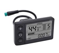 LCD Display Meter S866 Display Meter Control Panel with Water Proof Plug Electric Bike LCD Display 24V 36V (Default) 48V (Adjustable)