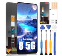 LCD Écran pour Realme 8 5G Display LCD pour Realme8 5G RMX3241 Écran Tactile Digitazer Full Assembly Remplacement Écran avec Réparation Kit (6,5", Noir)