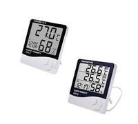 LCD électronique numérique température humidité mètre thermomètre hygromètre intérieur extérieur horloge(HTC-1)