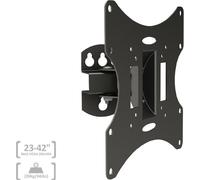 Support TV LCD LED plasma moniteurs mural universel Maclean MC-501B écrans 13-42"" 30kg inclinable fixtation meuble TV noir