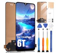 LCD pour OnePlus 6T / 1+ 6T Écran Replacement pour One Plus 6T A6010 A6013 Tactile Screen Digitizer Glasplatte Full Assembly avec Réparation Kit (Pas pour OnePlus 6, Noir)