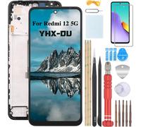 Lcd Screen With Frame For Xiaomi Redmi 12 5g 23076rn4bi 23076rn8dy Full Touch Screen Xiaomi Redmi 12 5g Lcd Display Replacement With Screen Protector Film And Tools