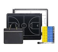 LCD Tableau Tactique de Basketball, Électronique Panneau Stratégie D'entraînement, avec Sac de Rangement et Pièces Magnétiques, Double Face, Idéal pour Les Compétitions