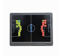 LCD Tableau Tactique de Football, Entraîneur Board de Basketball Magnétique, avec Marqueurs pour Tableau Blanc et Pièces D'échecs Magnétiques, Léger et Portable, pour l'enseignement(Large,Soccer)
