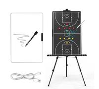 LCD Tableau Tactique de Football, Plaquette Entraineur Basket, avec Support Réglable, pour l'enseignement(Basketball)