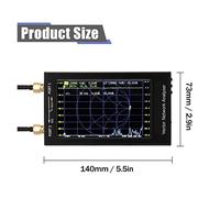 LCD VNA-F V2 Afficher l'analyseur de réseau vectoriel 4,3 pouces Ips Analyseur spectre S-A-A-2 d'antenne Short Wave Hf vhf uhf pour radioamateur(S-A-A-2)