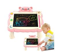 LCD Writing Tablet - Children Drawing Board, Reusable Learning Tool with Integrated Stand, Portable Art Supplies, Home Schooling Device, Digital Travel Notepad for Educational Play