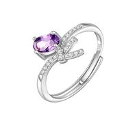 LCDIUDIU Anneau Argent 925,Bague En Argent Avec Topaze/Rubis Bleu Ciel Véritable Et Pierre Précieuse Naturelle De Taille Ovale pour Femme, Alliance Avec Nœud Celtique, Promesse Mariage, Alliance