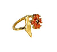 LCDIUDIU Anneau En Argent 925 pour Femme,Bague Carte De Palestine pour Homme Et Femme, Plaquée Or 14 Carats, Motif Floral En Zircone Cubique, Motif Ethnique, Carte Du Pays, Bague Ouverte, Bijoux Ca