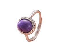 LCDIUDIU Anneau En Argent 925 pour Femme,Bague Vintage En Pierre De Lapis Lazuli pour Femme, Anneau Torsadé En Argent, Pierre Précieuse Naturelle, Faite À La Main, Promesse D'Éternité, pour Ell