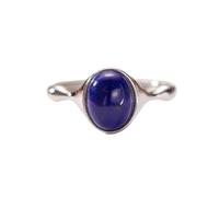 LCDIUDIU Anneaux Argent 925,Bague En Pierre Précieuse Naturelle Taille Ovale Grenat Opale Topaze Rubis pour Femme, Solitaire En Argent, Bande De Déclaration Faite À La Main, Alliance D'Éternité