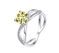 LCDIUDIU Bague Ouverte Réglable En Argent Sterling 925 pour Femme, Incrustation Du Symbole De L'Infini, En Moissanite 1 Carat, Anneau pour Le Pouce, Bijou En Pierre Précieuse, Cadeau pour Épouse,