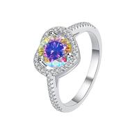 LCDIUDIU Bagues De Fiançailles En Moissanite, Bague En Argent Sterling 925, Incrustation De Cœur, Coupe 1 Ct, Moissanite, Bagues De Promesse, Anneau Pouce, Bijoux En Pierres Précieuses, Cadeau po