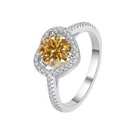 LCDIUDIU Bagues De Fiançailles En Moissanite, Bague En Argent Sterling 925, Incrustation De Cœur, Coupe 1 Ct, Moissanite, Bagues De Promesse, Anneau De Doigt, Anneau Pouce, Bijoux En Pierres Préc