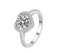 LCDIUDIU Bagues De Fiançailles En Moissanite, Bague En Argent Sterling 925, Incrustation De Cœur, Coupe 1 Ct, Moissanite, Bagues De Promesse, Anneau Pouce, Bijoux En Pierres Précieuses, Cadeau po