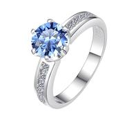 LCDIUDIU Bagues De Fiançailles En Moissanite, Bague En Argent Sterling 925, Solitaire 1 Carat, Bague Promesse Moissanite, Anneau Pouce, Bijoux En Pierres Précieuses, Cadeau pour Mariage, Fiançail