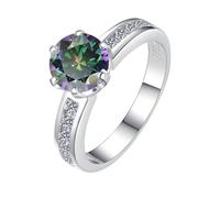 LCDIUDIU Bagues De Fiançailles En Moissanite, Bague En Argent Sterling 925, Solitaire 1 Carat, Bague Promesse Moissanite, Anneau Pouce, Bijoux En Pierres Précieuses, Cadeau pour Mariage, Fiançail