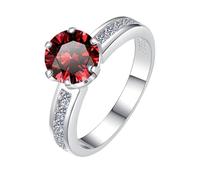 LCDIUDIU Bagues De Fiançailles En Moissanite, Bague En Argent Sterling 925, Solitaire 1 Carat, Bague Promesse Moissanite, Anneau Pouce, Bijoux En Pierres Précieuses, Cadeau pour Mariage, Fiançail