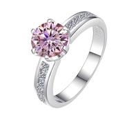 LCDIUDIU Bagues De Fiançailles En Moissanite, Bague En Argent Sterling 925, Solitaire 1 Carat, Bague Promesse Moissanite, Anneau Pouce, Bijoux En Pierres Précieuses, Cadeau pour Mariage, Fiançail
