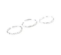 LCDIUDIU Bagues En Argent 925 Pour Femmes, Ensemble Réglable, 3 Pièces, Anneau De Pouce Ouvert Torsadé Creux, Bijoux Cadeau Pour Sa Petite Amie, Épouse, Maman, Anniversaire, Festival