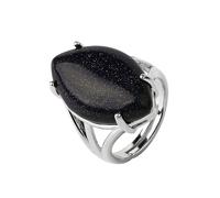 LCDIUDIU Bagues Énergétiques En Pierre Naturelle, Serties D'Argent, En Forme De Marquise D'Améthyste, Bagues En Pierre Précieuse, Ouvertes, Réglables, pour Le Doigt, Anneau De Pouce, Bijoux, Pi