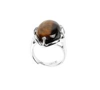 LCDIUDIU Bagues Ouvertes Réglables En Pierre Naturelle, Monture En Argent, Forme Ovale, Cristal Pastèque, Pierres Précieuses, Anneau De Doigt, Anneau De Pouce, Bijoux Cadeau pour Elle, Petite Ami