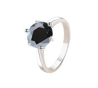 LCDIUDIU Bagues Simples Ouvertes Et Réglables En Argent Sterling 925 pour Femmes, Bagues De Promesse Avec Solitaire Moissanite Taillée 1 Carat, Anneau Pouce, Pierre Précieuse, Cadeau Mariage, Noi