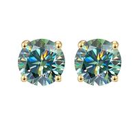 LCDIUDIU Boucles D'Oreilles À Tige En Argent Sterling 925, Plaquées Or, Petites Boucles D'Oreilles En Diamant Taille Ronde De 5 Mm, Hypoallergéniques, Pierre Naissance, Bijoux, Cadeau pour Femme