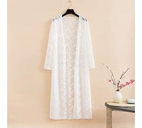 LCDIUDIU Cardigan Élégant Femme, Boléro en Dentelle Florale pour Femme Cardigans Longs en Cascade D'Été Haut À Manches Longues pour Femme Chemisier À Manches Longues Haut Évidé Veste Légère Voir