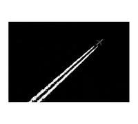 LCDIUDIU Peinture À L'Huile Peinte À La Main, Représentant La Trajectoire D'Un Avion Noir. Œuvre D'Art Minimaliste Et Abstraite Sans Cadre, Art Mural Moderne Sur Toile pour Salon, Bureau Ou