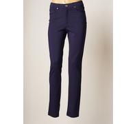lcdn pantalons femme de couleur bleu