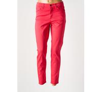 lcdn pantalons femme de couleur rouge 34